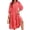Orange red, variant on Womens Casual 3/ 4 Sleeve Shirt Dress Button Down V Neck Tiered Collared Flowy Maxi Dress