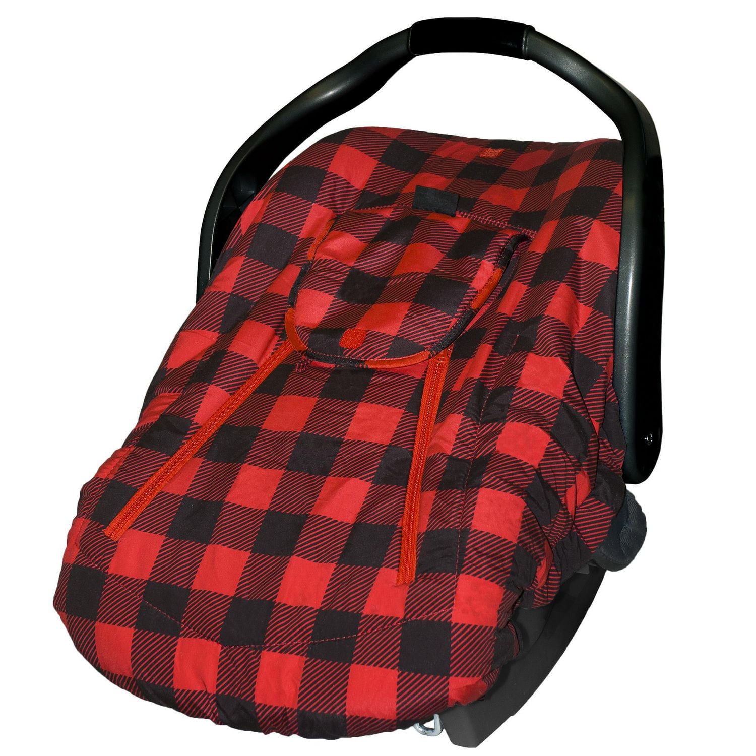 Jolly Jumper Arctic Sneak-a-Peek – Housse d’hiver pour siège d’auto pour bébé | Doublée en polaire, avec rebord élastiqué, rabat “coucou” et double fermeture éclair | Lavable à la machine