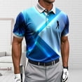 thumbnail image 4 of Fnnxeal Mens Polo Shirts Casual Collared Graphic Summer Short Sleeve Golf Polo Blue Shirts for Men Size 5XL, 4 of 5