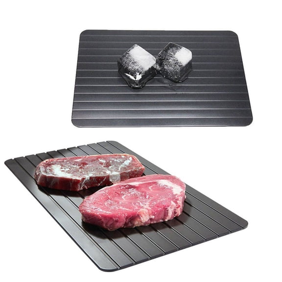LITINKIMI Aluminum Meat Thawing Tray Quick Defrosting Board for Home Cooking, and Reusable 1 Set