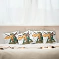 thumbnail image 3 of Ambesonne Dragon Throw Pillow Cover 4 Pack, Mythical Monster Mascot, 18", Hunter Green Dark Orange, 3 of 6