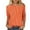 Orange, variant on JTZGDY Floral Tops for Women Loose Fit Casual Fall 3/4 Lenght Sleeve Crewneck Graphic Tunic T-Shirts Lightweight Dressy Pullover Blouse Orange XL