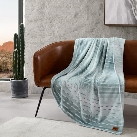 UPC: 0883893797314 | Wrangler Logan Stripe Blue Ultra Soft Plush Fleece Twin Blanket