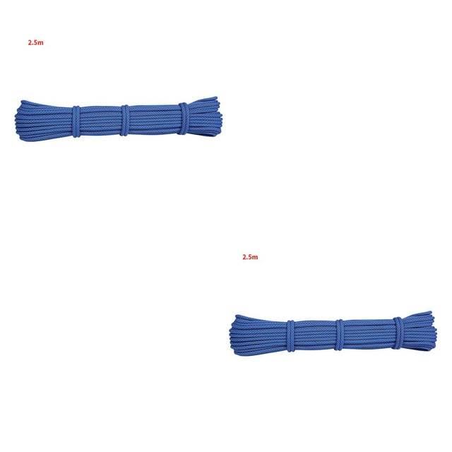 QualitChoice Climbing Rope Portable 6mm Non - for slip Downhill Rope Outdoor Activity Survival Accessory, 2 .5m, Green Blue 2.5M 2Set