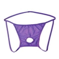 thumbnail image 1 of WZXFASHION Mens Open Front Mesh G String Pouch Underwear Panties T-Back Thong Bikini Intimates Purple XL, 1 of 6