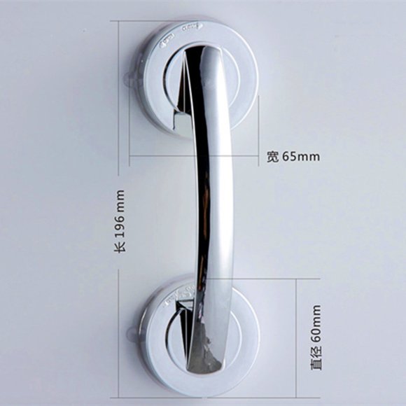 Riforla Bath Safety Handle Suction Cup Handrail Grab Bathroom Grip Tub Shower Bar Rail Bathroom Products Silver