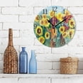 thumbnail image 3 of 10 Inch Silent Non Ticking Round Wall Clock, Dogs Dachshunds Sunflowers Home Decor Battery Operated for Living Room, Kitchen, Bedroom, 3 of 4