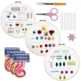 thumbnail image 2 of EastVita 3pcs Embroidery Starter Kit Cross Stitch Kits Hand Embroidery Stitch Practice Kits Handwork For Beginner, 2 of 8