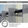thumbnail image 4 of DONGPAI Linen Outdoor Sheer Curtains for Patio Waterproof 52 x 84inch Grommet Voile Drape, Gray, 1 Panel, 4 of 7