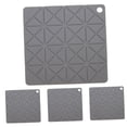 thumbnail image 4 of Masteelf 4 Pcs Pot Pad Pattern Placemat Kitchen Wok Mat 18X18CM Grey, 4 of 8