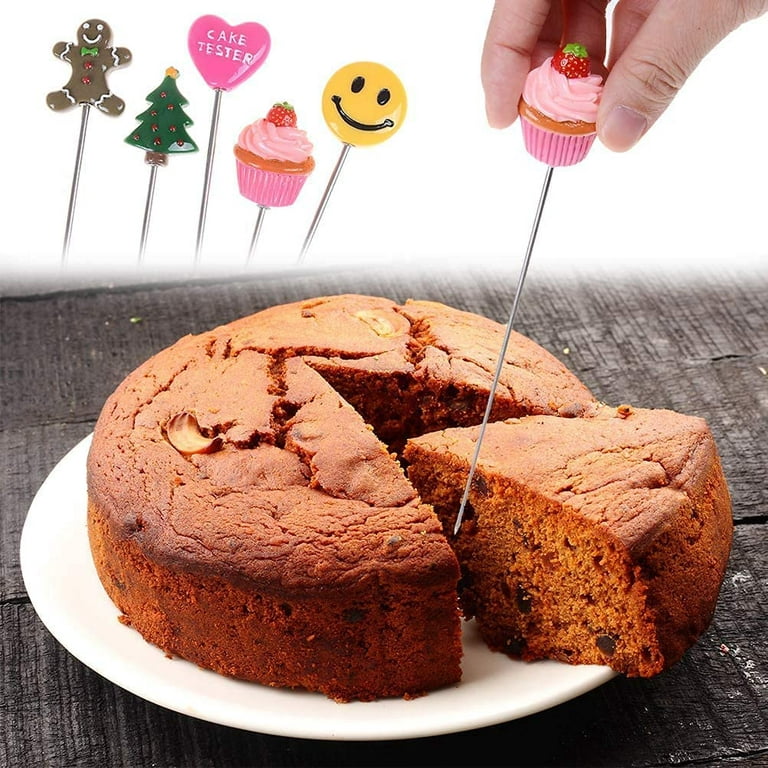  Cake Tester Needle, Reusbale Stainless Steel Cake Testing Probe  Stick Cake Skewer Baking Tools for Cake Cupcake, Bread, Biscuit, Muffin,  Pancake: Home & Kitchen