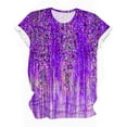 thumbnail image 4 of Otvok Womens Summer Tops Regular Casual Short Sleeve Flower Print Round Neck Pullover Blouse, 4 of 6