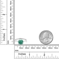 thumbnail image 5 of Gem Stone King 3.01 Ct Cushion Green Malachite with White Diamond 10K White Gold Ring (Size 8), 5 of 5