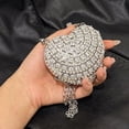 thumbnail image 4 of Jiibva Luxury Rhinestone Evening Party Bag Heart Shaped Diamond Embellished Purse Sparkling Single Shoulder Banquet Chain Bag Mini Wallet for Dinner and Wedding, 4 of 7