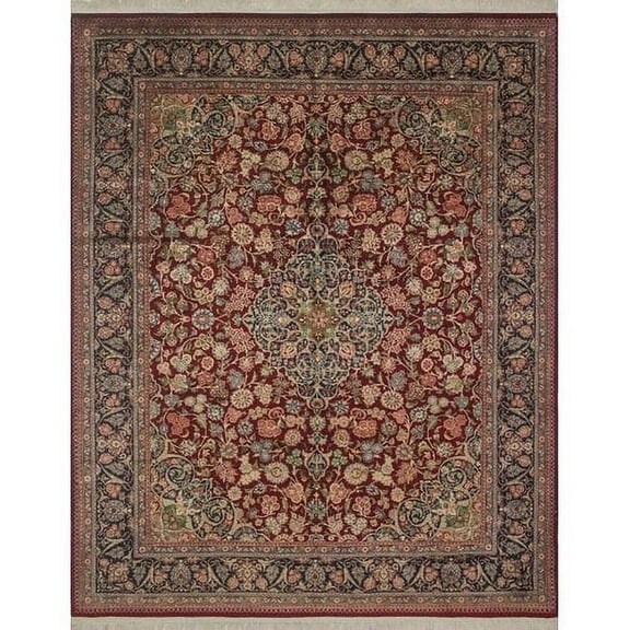 Noori Rug Wali Cahide Hand Knotted Wool Red Area Rug