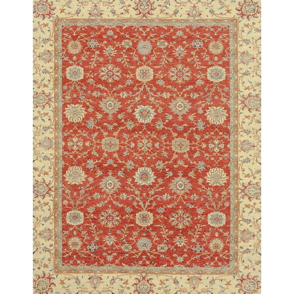 Ahgly Company Machine Washable Indoor Rectangle Abstract Fire Engine Red Area Rugs, 8' x 10'