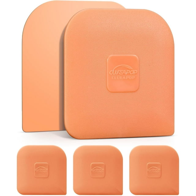 Pan Scraper, Pan Scrapers Dish Scraper Tool Kitchen Set, 5 Pack Food Scraper Pot Scraper, Cast Iron Cleaner Scraper Iron Skillet Scraper Scrubber for Cleaning Grease, Kitchen Scrapper