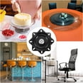 thumbnail image 5 of Unique Bargains Bar Stools Swivel Plate, 1Pack 5 Inch - Iron Square Bar Stool Seat Replacement, Lazy Susan Boat Seat Base (Black), 5 of 5