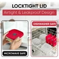 thumbnail image 4 of 3/5/7 Cup Replacement Lids for Rubbermaid Food Storage Containers Steam Vent (4-Pack, Red), 4 of 4