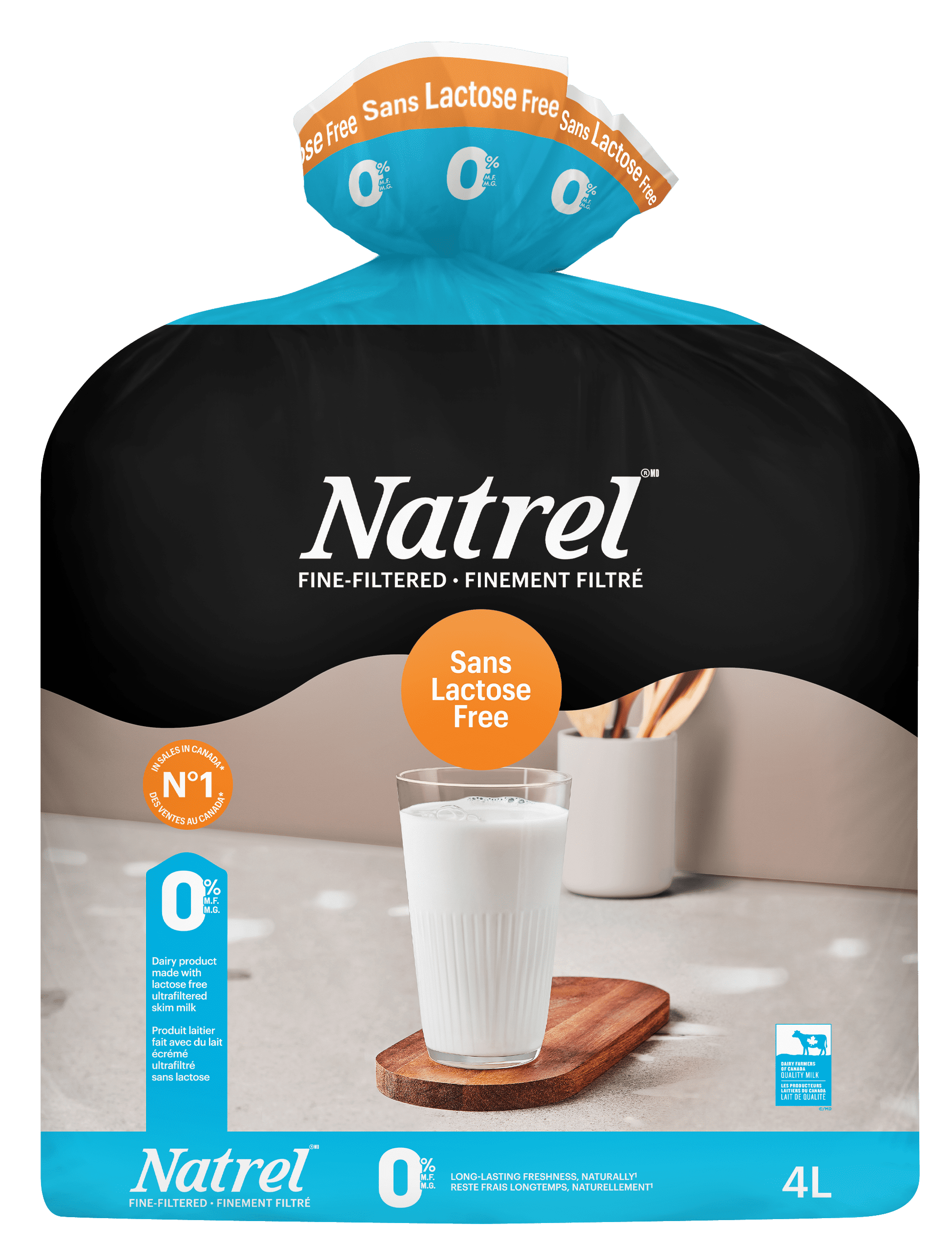 Natrel Lactose Free Fat Free Skim 0%, 4 L