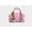 Pink, variant on Soft Faux Leather Mini Boston Handbag, Horse Charm Crossbody Shoulder Purse with Extra Strap for Women, Pink