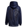 thumbnail image 5 of larppty Sequin Hoodies for Women Sparkly Wing Long Sleeve Hoodie Y2K Graphic Casual Pullover Sweatshirt (Navy, XL), 5 of 8