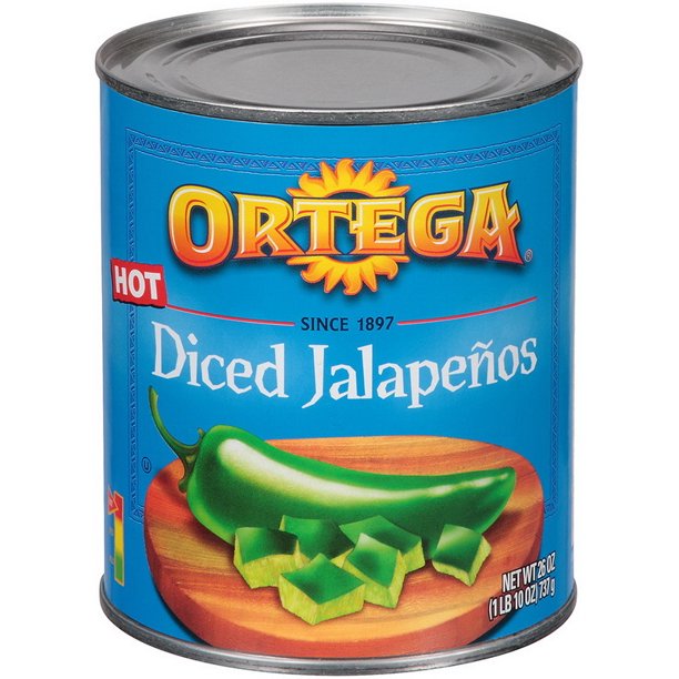 (Price/Case)Ortega Diced Jalapenos 26 Ounce Cans 12 Per Case