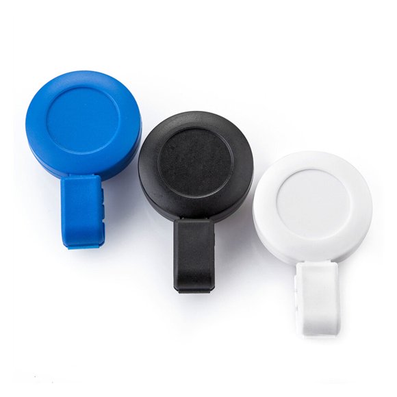 WRITWAA 3Pcs Blue Telescopic Buckle with Anti Rotation Design for Office Use and ID Holder 1.3x1.3x0.8in