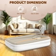 thumbnail image 3 of Portable Inflatable Travel Bed with Four Safety Sides, 53 inch air mattress with Pump & Carry Bag, Quick Inflate and Deflate, Apricot, 3 of 6