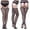 Black, variant on BONIXOOM Socks For Women Semi-Opaque Thigh-High SpandexTrouser Work Socks Beige One Size