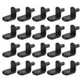 thumbnail image 1 of Uxcell 25Pcs Soportes de estante Puntas en forma de L Soportes de estante con funda de goma negra 0.02", 1 of 5