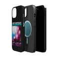thumbnail image 2 of DistinctInk Tough Case for Apple iPhone 13 MINI (5.4" Screen), Compatible with MagSafe Charging - Life Begins At Night, 2 of 6