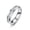 Silver, variant on Unisex Ring Titanium Steel Rhombus Design Korean Fashion Ring Single Row Diamond Accent Inner Outer Camber Points Ring Trendy Jewelry Gift