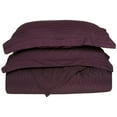 thumbnail image 1 of 400-Thread Count 100% Egyptian Cotton Elegant Stripes Duvet Cover Set Plum / King/Cal King, 1 of 1