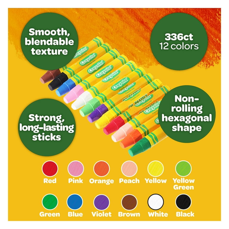 Crayola Opaque Colors Oil Pastels - Assorted, Red Orange, Red-violet, Violet, White, Yellow Green, Yellow-orange, Orange, Pink, Red, Green, ... - 16 / Set Crayola Opaque Colors Oil Pastels - Assorted, Red Orange, Red-violet, Violet, White, Yellow Green, Yellow-orange, Orange, Pink, Red, Green, ... - 16 / Set