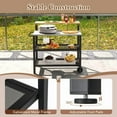 thumbnail image 3 of GVN Garden Grill, Patio Backyard Barbecue Grill,Rolling Bar Cart with Flip-up Table and Hooks for Kitchen, 3 of 11