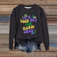 thumbnail image 2 of VBARHMQRT Plus Size Sweatshirt Womens Mardi Print O Neck Sweatshirt Round Neck Fit Pullover Tops Fashion Long Sleeve Workout Shirts Loose Blouse, 2 of 3