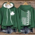 thumbnail image 2 of Womens Sweaters St. Patrick's Day Irish American Flag Hoodie Funny Graphic Casual Long Sleeve Sweatshirt 3Xl Size Sweaters For Women, 2 of 6