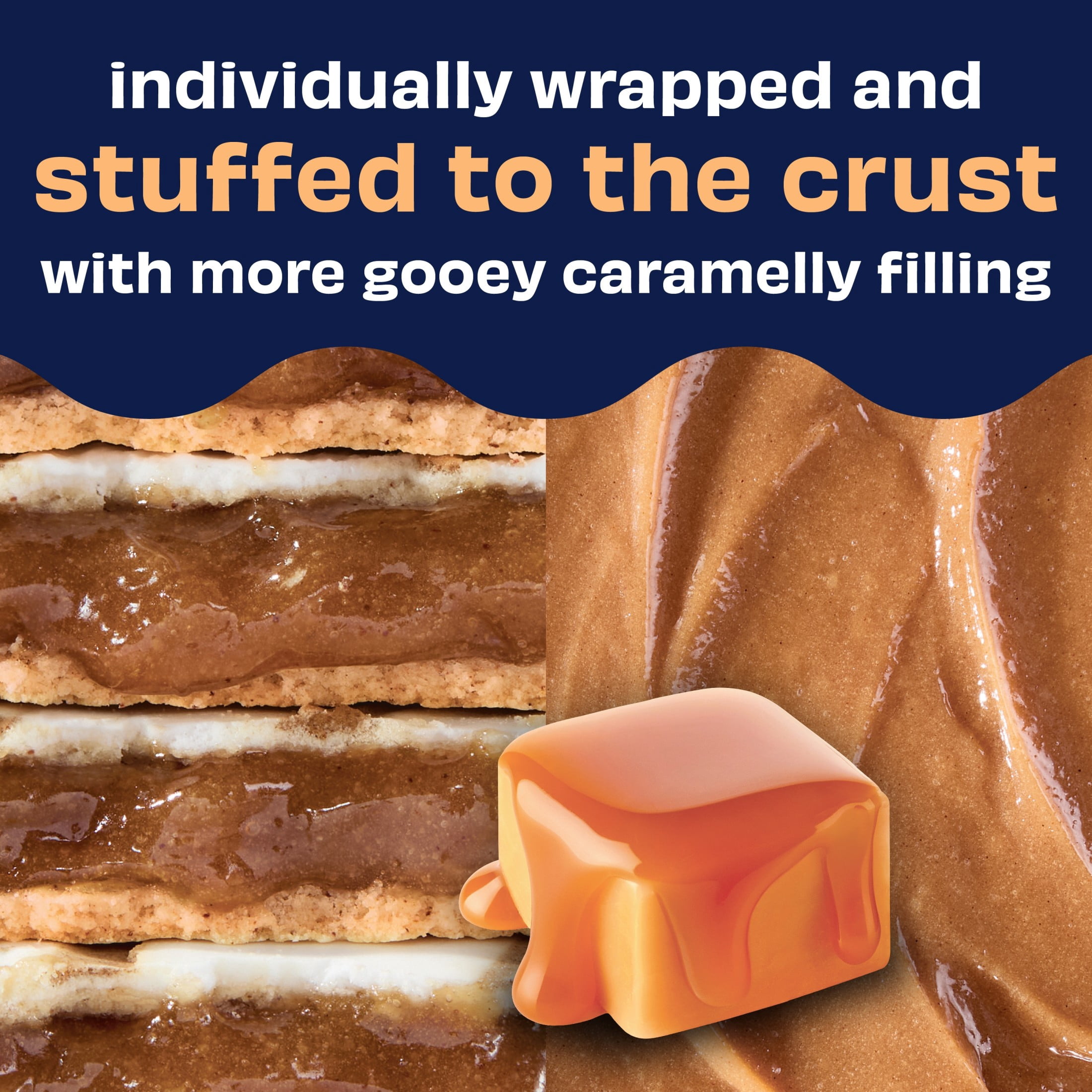 Pop-Tarts Super Stuffed Cinnamon Caramel Toaster Pastries, Walmart Exclusive, 50% More Filling, Shelf-Stable, 10.9 oz (5 Count)