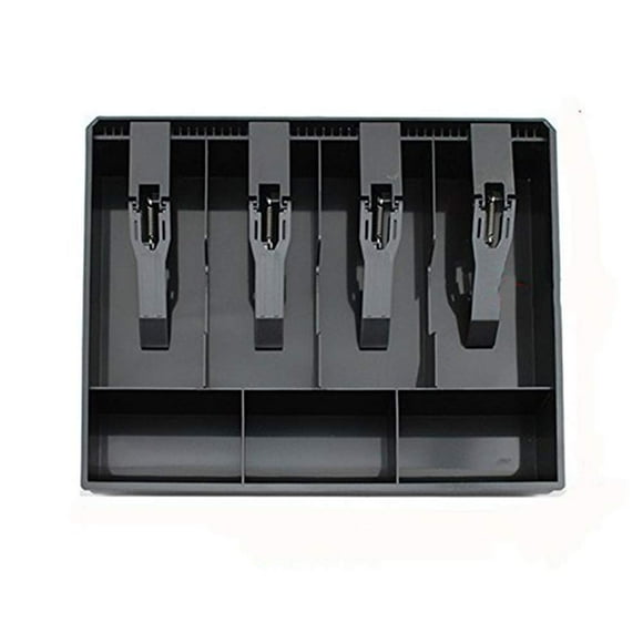 Black 4 Grid Coin Drawer Cash Box for Supermarket Hotel Resturant Cashier