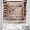 thumbnail image 1 of Rustic Tapestry, Timber Rustic Door in Wall of an Old Log House Abandoned Building Entrance Gate, Fabric Wall Hanging Decor for Bedroom Living Room Dorm, 5 Sizes, Brown, by Ambesonne, 1 of 1