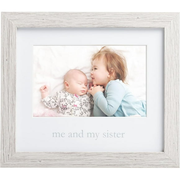 Kate & Milo Rustic Me & My Sister Frame, Sibling Gifts, Little or Big Sister Gift, Gender-Neutral Nursery Decor, Baby Keepsake Photo Frame