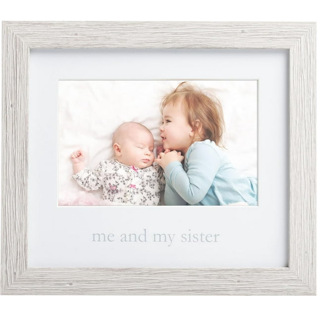 Kate & Milo Rustic Me & My Sister Frame, Sibling Gifts, Little or Big Sister Gift, Gender-Neutral Nursery Decor, Baby Keepsake Photo Frame