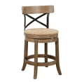 thumbnail image 2 of Home Square 24" Myrtle Swivel Counter Stool in Wheat Wire-Brush - Set of 3, 2 of 4