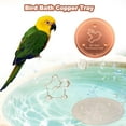 thumbnail image 2 of 3pcs Bird Bath Copper Disk 99.99% Pure Copper Water Cleaner 1 mm Thick with Stable Triple-Point Support Safe Natural Solution for Outdoor Birdbaths Bowls All-Season Use,Bird,Brown, 2 of 7