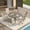 Graywood-Cream, variant on Vicllax 5-Piece Outdoor Patio Dining Set Metal Swivel Chairs & Round Steel Table with Umbrella Hole