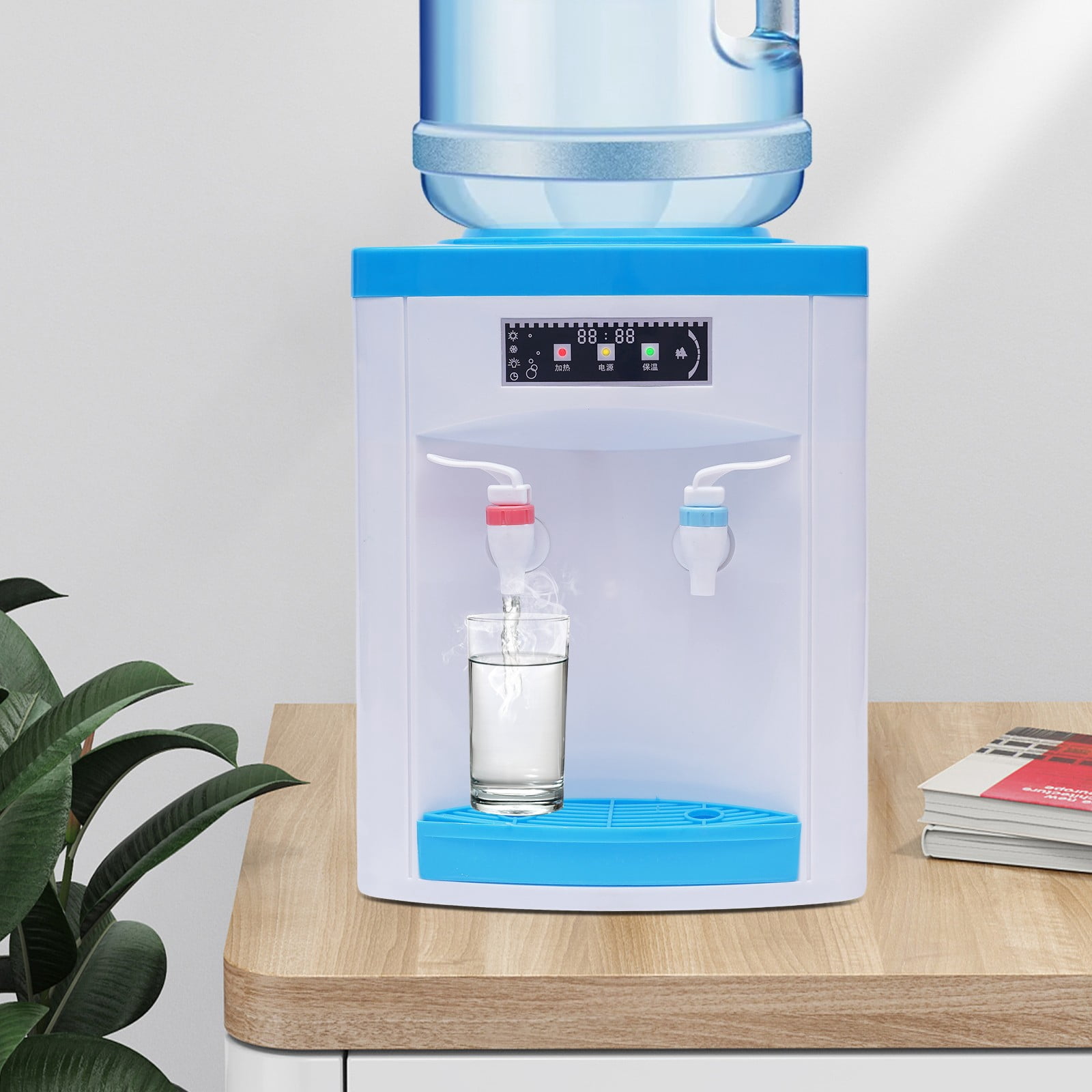 Hot Cold Water Dispenser Desktop, 550W Electric Water Dispenser Office, Countertop Top Dispenser Water Machine for Hold 5-18L Bucket