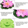 thumbnail image 3 of piezas de nenúfares artificiales flotantes para estanque, color rosa, 10 cm, diferentes colores, flores de espuma EVA, flor de loto para acuario, patio, jardín, piscina, estanque, 3 of 5