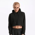 thumbnail image 4 of YCNYCHCHY 2023 Autumn Winter Cat Ears Hoodies For Women Long Sleeve Crop Top Hoodie Sweatshirts Harajuku Sexy Kpop Black Hooded Cropped, 4 of 6
