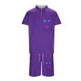 thumbnail image 3 of Short Sets for Men Relaxed Fit Breathable Quarter Zip Polo Tshirt and Shorts 2 Piece Matching Set Mens Summer Outfits, 3 of 3